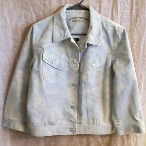 Tie-dye jeans jacket